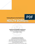 Health Workers: Training Manual On Oral Health Promotion For