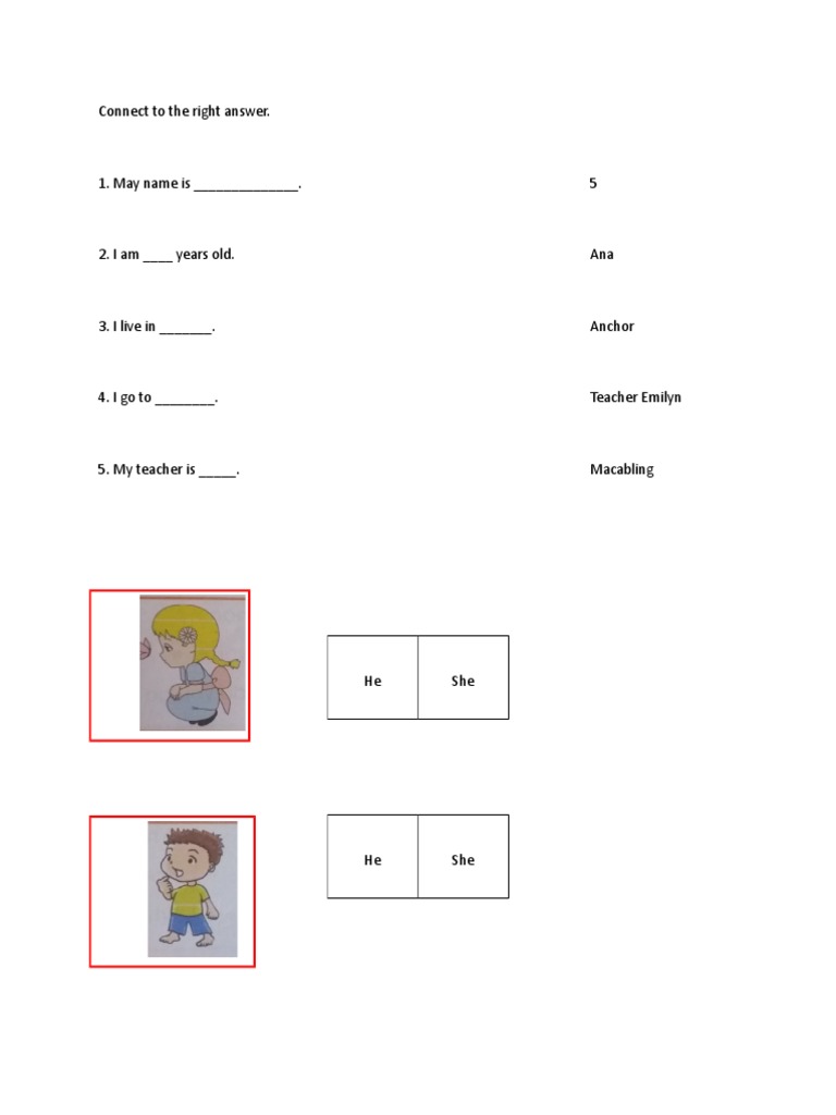 Answer Connection Exercise | PDF