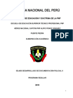 Documentación Policial II - Sílabo ELIAS 2019 ESPARTANOS