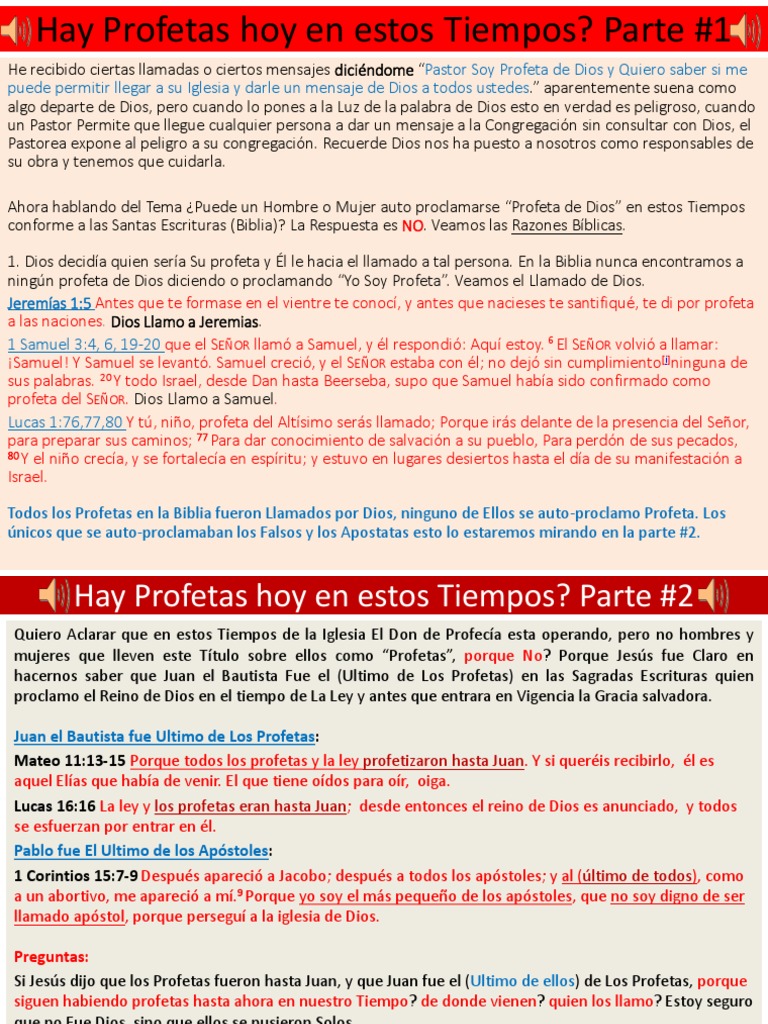 Hay Profetas Hoy en Estos Tiempos