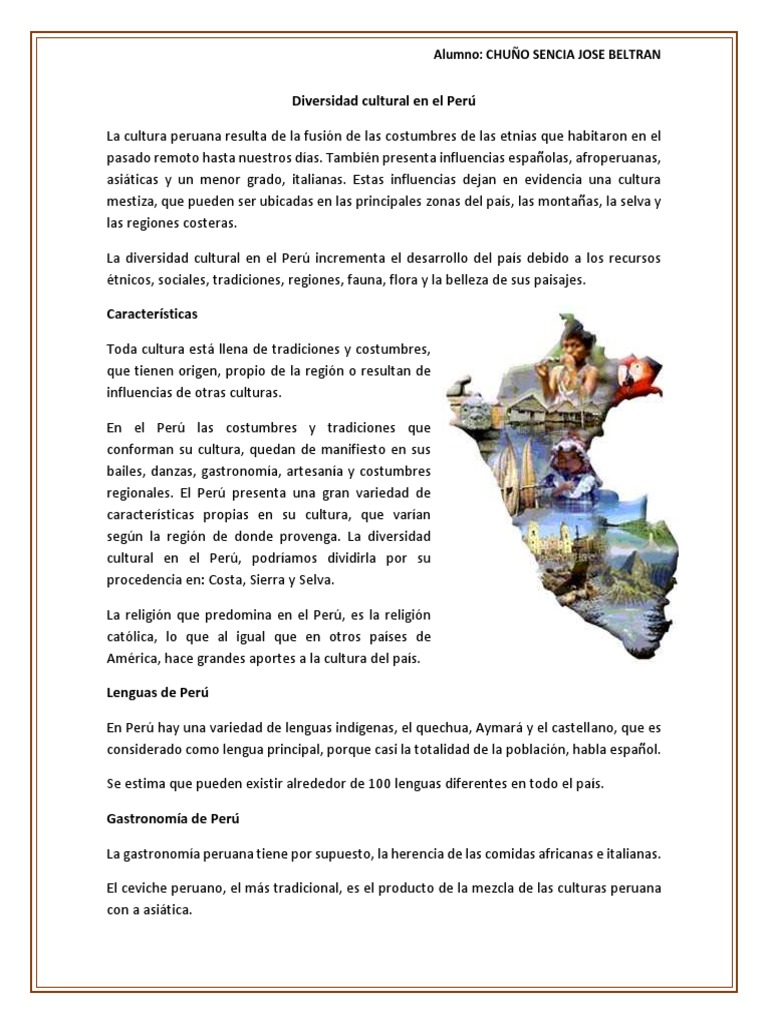 Diversidad Cultural en El Perú | PDF | Perú | Andes