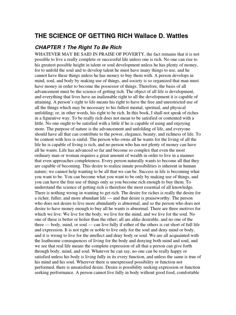 The Science of Getting Rich Wallace D. Wattles PDF Gratitude
