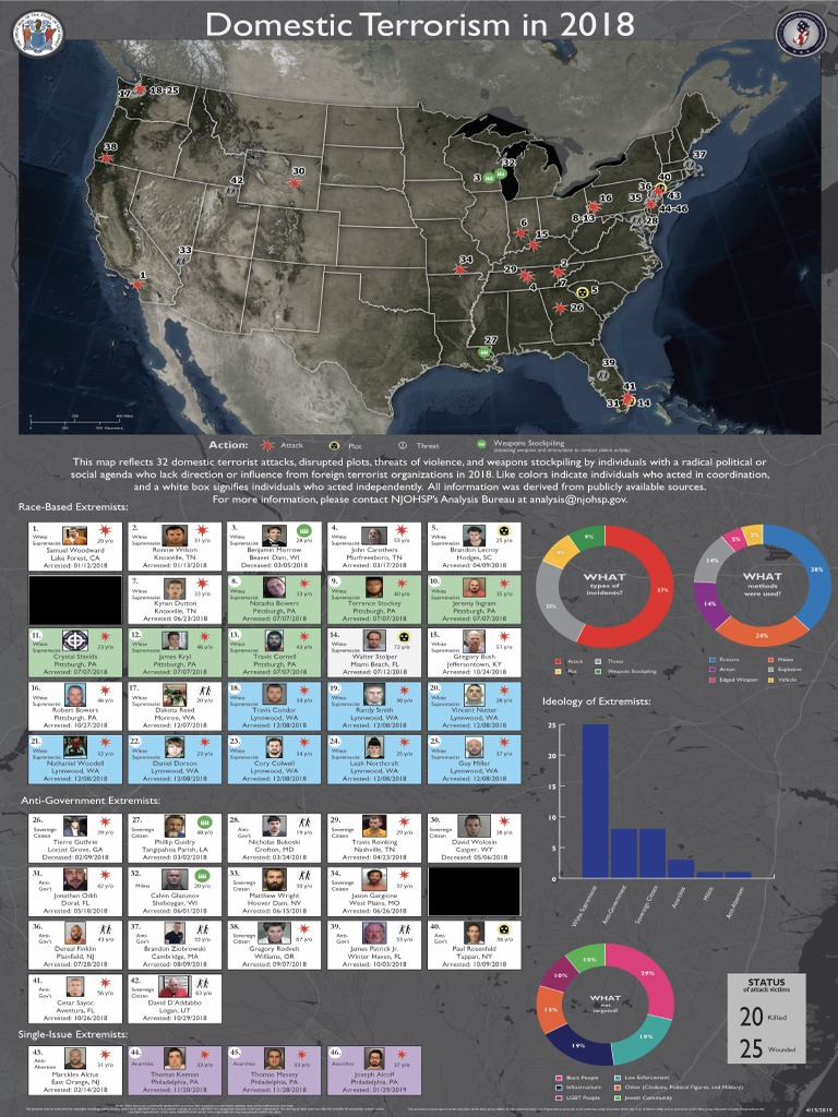 Domestic Terrorism In 2018 Pdf Pdf