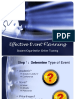 Effective Event Planning: Student Organization Online Training