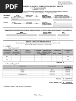 Sworn Statement of Assets, Liabilities and Net Worth