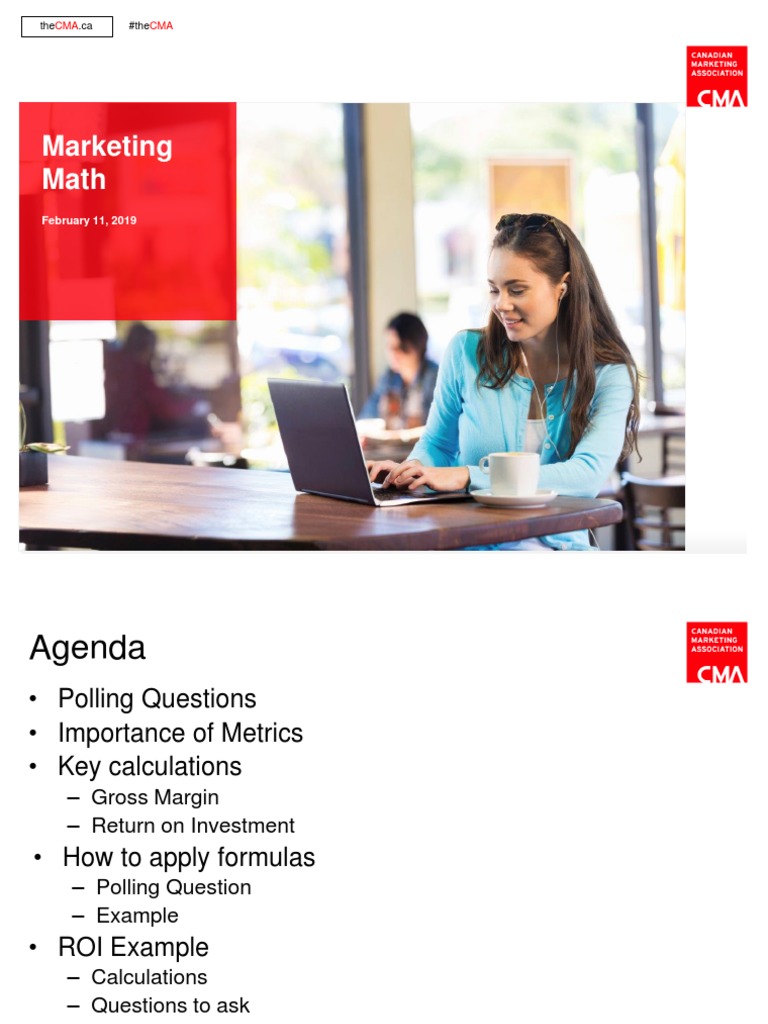 Marketing Math Webinar 2 | PDF | Gross Margin | Return On Investment