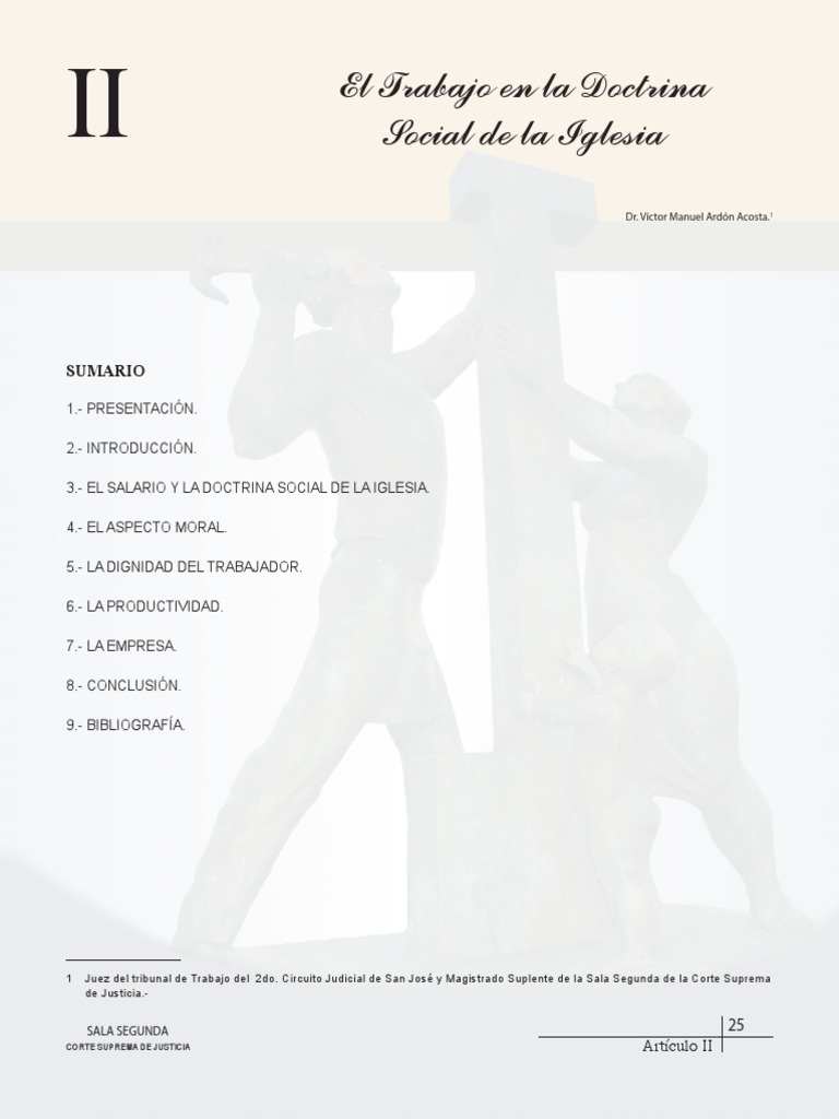 Trabajo y Doctrina Social de la Iglesia | PDF | Doctrina social ...