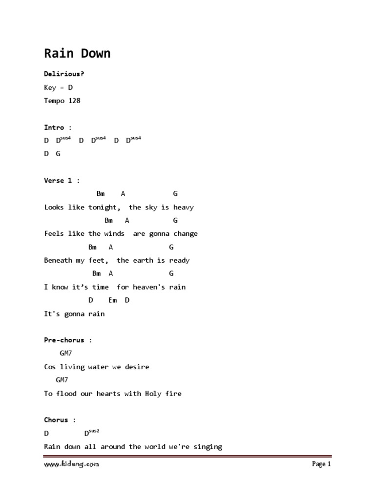 Rain Down Delirious? PDF