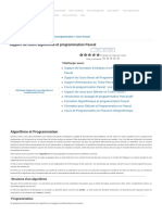 (PDF) Support de Cours Algorithme Et Programmation Pascal - Cours Informatique PDF