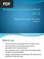 Purposive Communication (GE 5)