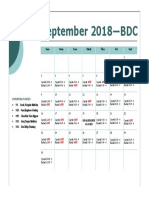 BDC Schedule