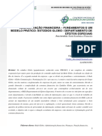 Administração Financeira - Fundamentos E Um Modelo Prático: Estúdios Globo / Departamento de Efeitos Especiais