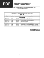Tamil Nadu Open University Saidapet, Chennai - 600 015