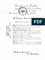 Ley de Creación Del Distrito de Huancapi