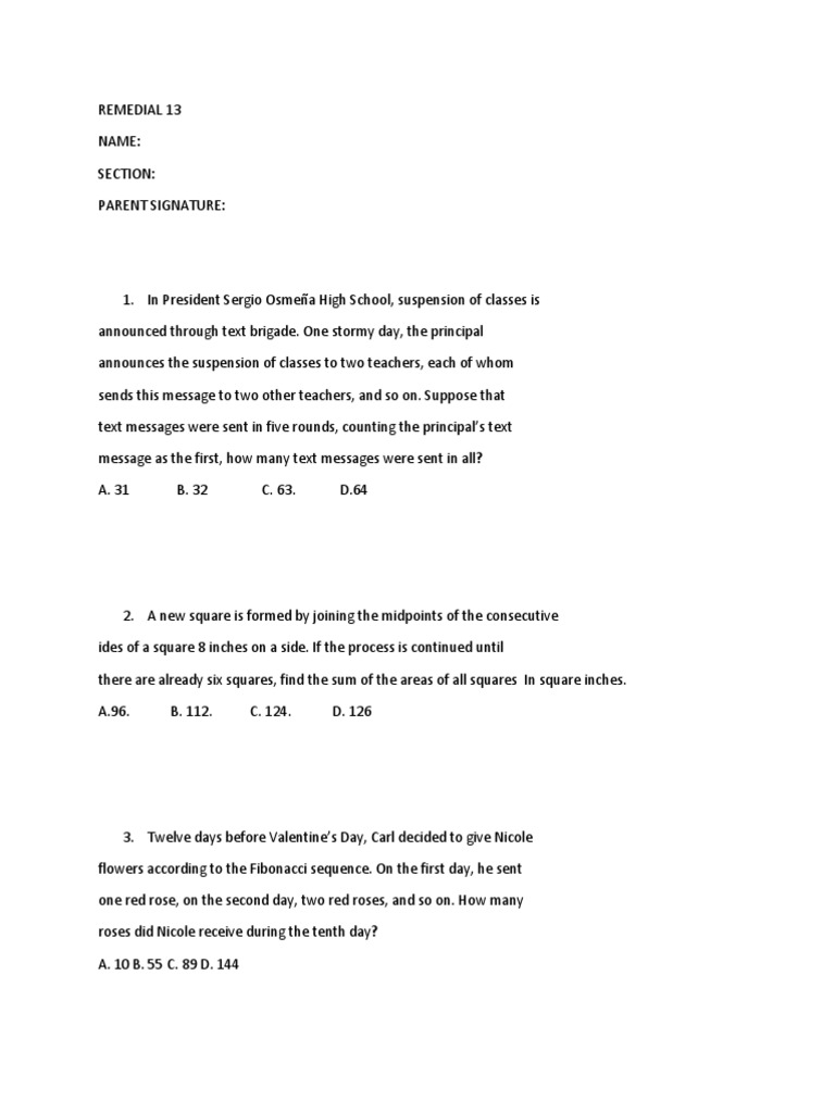 Math Problems and Solutions for Students | PDF | Art