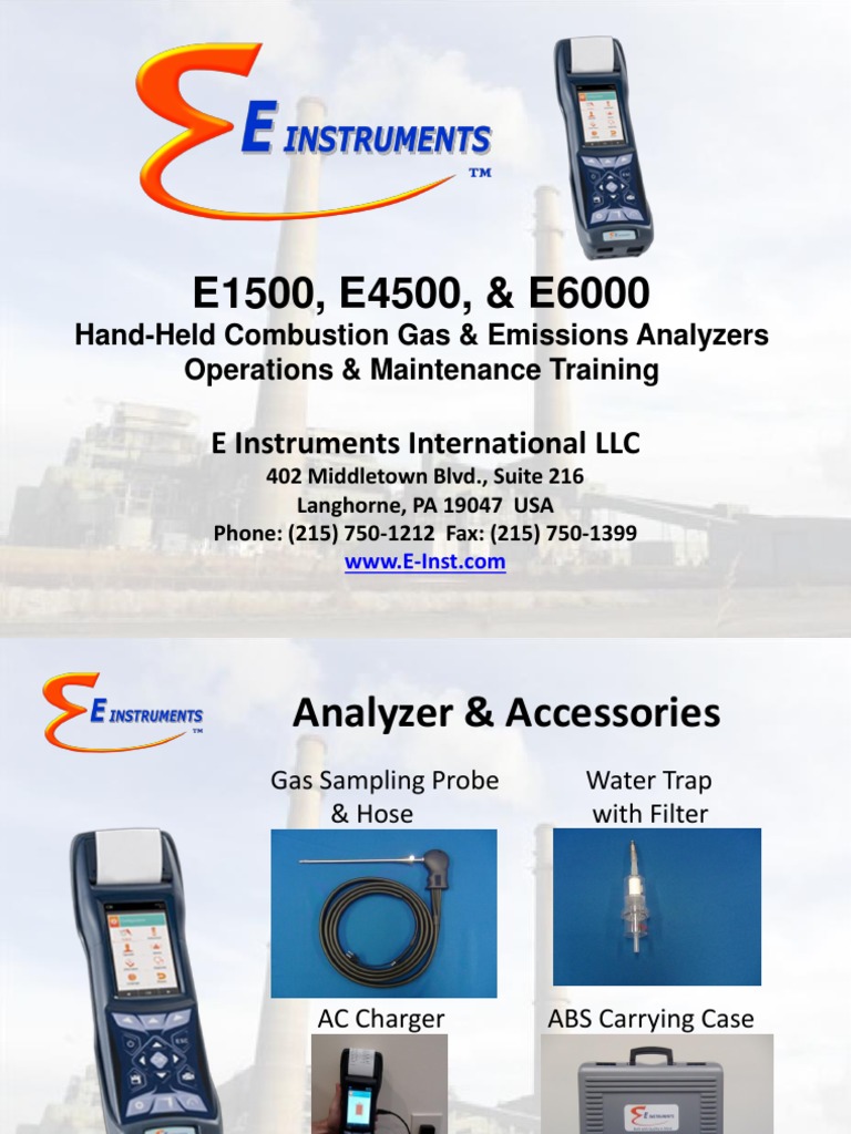E Instruments Combustion Analyzers Guide | PDF | Mobile App | Printer ...