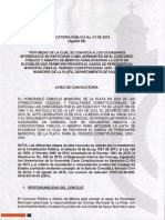 Convocatoria Elección Personero La Plata