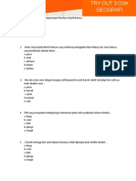 Soal Try Out III OSK Geografi