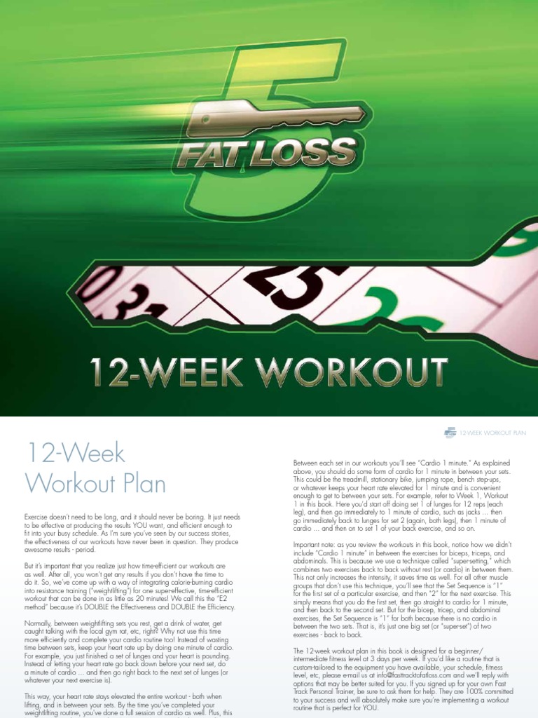 12-Week Beginner Workout Plan | PDF | Weight Training | Aerobic Exercise