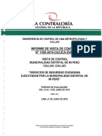 Seguridad Ciudadana: Informe de La Contraloría Sobre Mi Perú