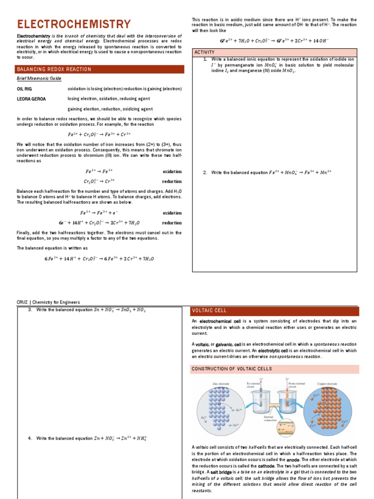 Electrochem | Download Free PDF | Redox | Electrochemistry