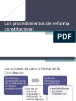 Clase 5. Los Procedimientos Reforma Constitucional