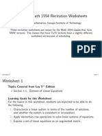 Math 1554 Worksheets Distance Fall 2018 PDF