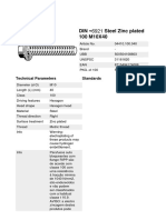 DIN Steel Zinc Plated 100 M10X40: Technical Parameters Standards