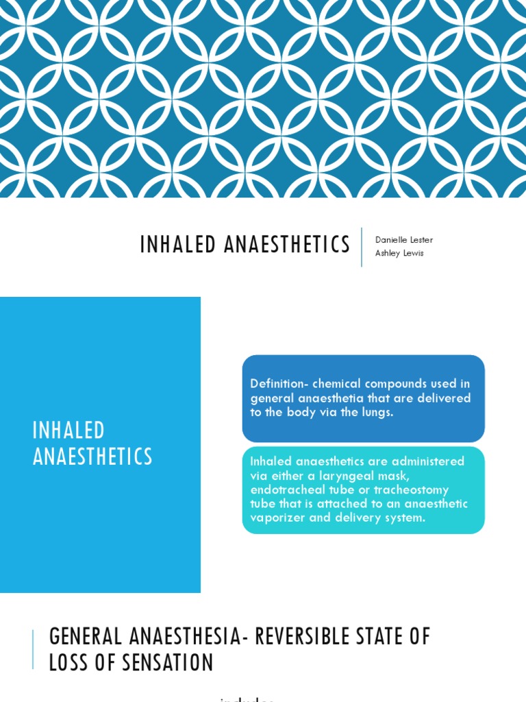 Inhaled Anaesthetics Overview and Types | PDF | Anesthesia | Nitrous Oxide