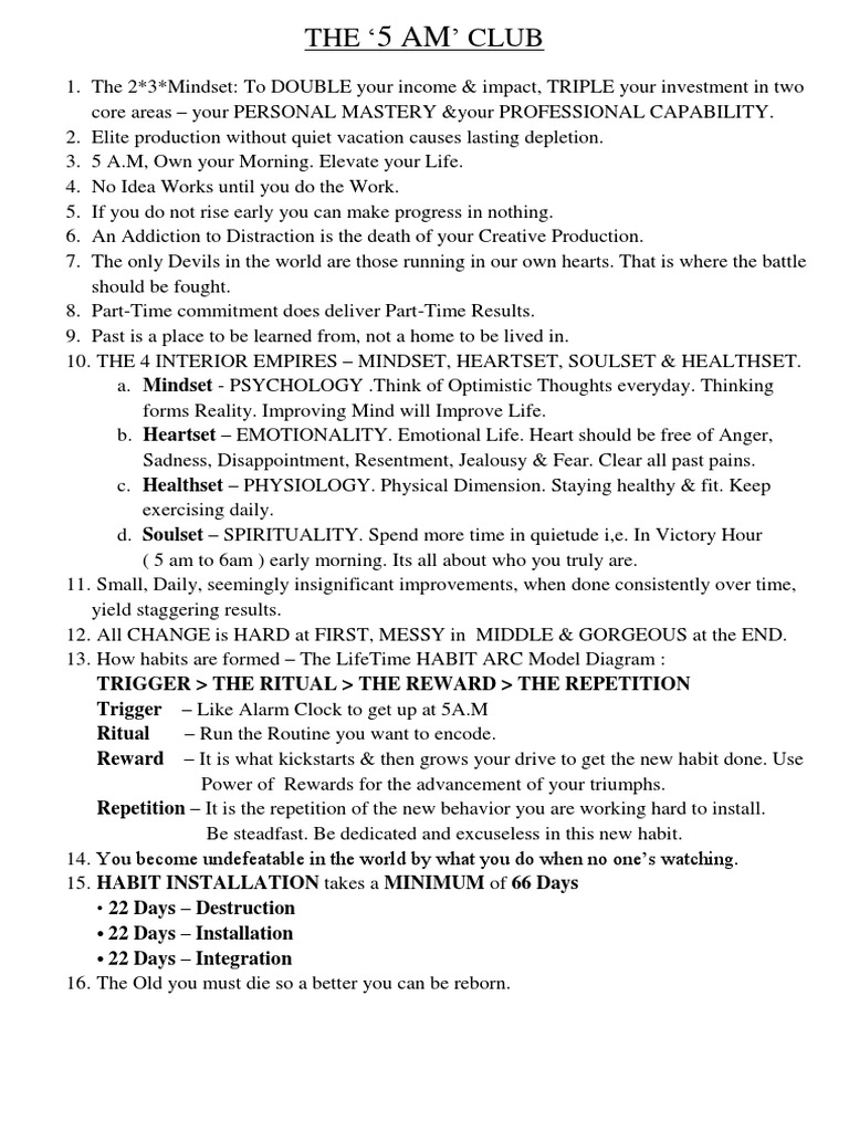 The 5 Am Club | PDF | Sleep | Massage