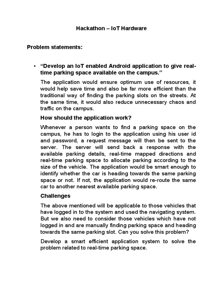 Hackathon Hardware PDF | PDF | Internet Of Things | Computing