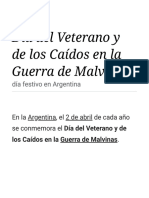 Día Del Veterano y de Los Caídos en La Guerra de Malvinas