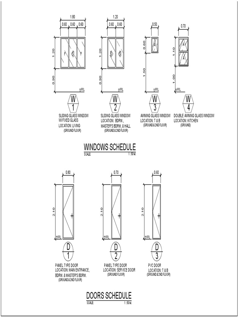 Doors and Windows Schedule Overview | PDF | Window | Door