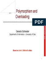 Types, Polymorphism and Overloading: Department of Informatics - University of Oslo