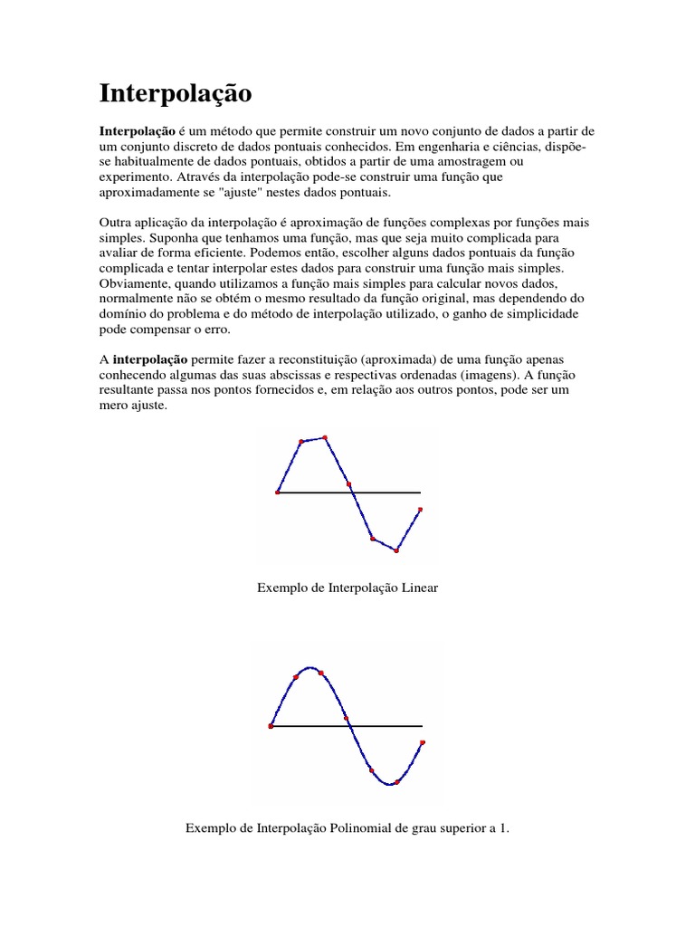 Interpolação PDF | PDF | Interpolação | Lógica matemática