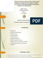 Heat Tranaser Enhancement in Rectangular Duct For Solar