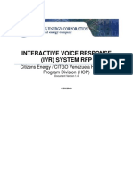 Interactive Voice Response (Ivr) System RFP: Citizens Energy / CITGO Venezuela Heating Oil Program Division (HOP)