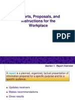 Reports, Proposals, and Instructions For The Workplace