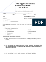JPIA-KNS Application Form Kolehiyo NG Subic 2019-2020