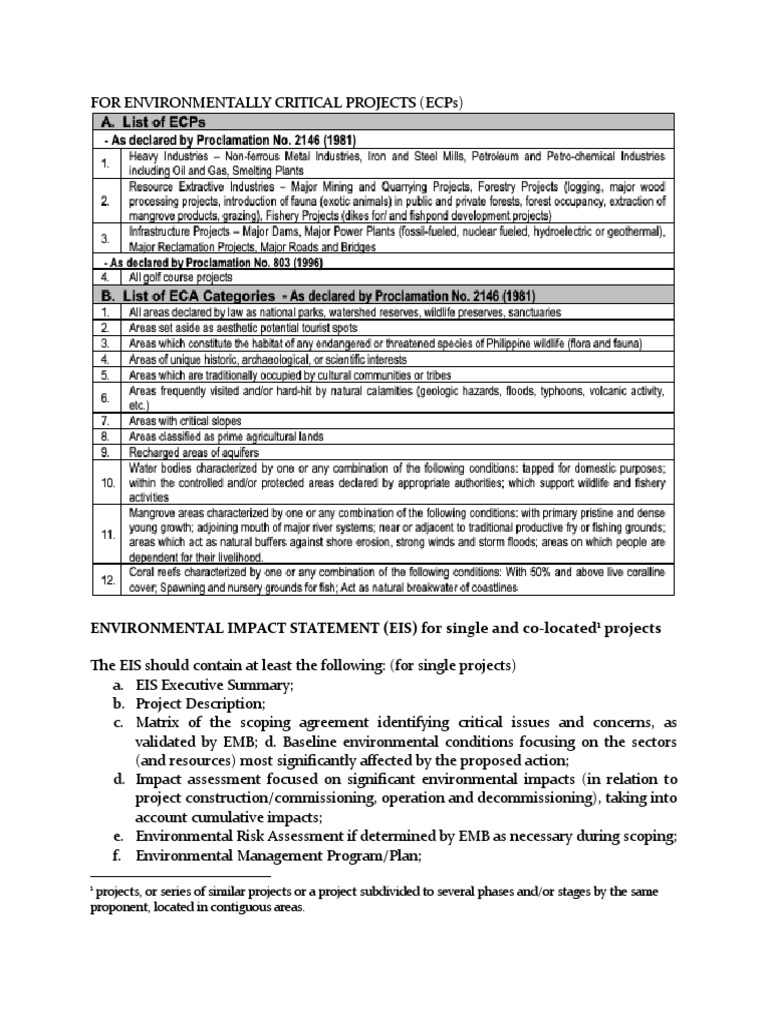 Environmental Impact Statement Guidelines | PDF | Technology & Engineering