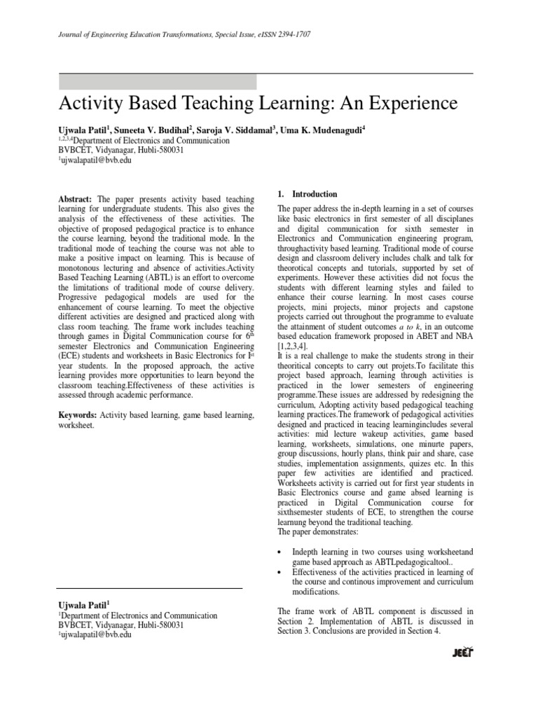 An activity based learning 2016 pdf pdf learning teachers