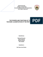 The Powers and Functions of The PNP The Rank Classification of The PNP Personnel