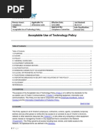 Acceptable Use of Technology Policy