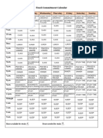 Fixed-Commitment Calendar