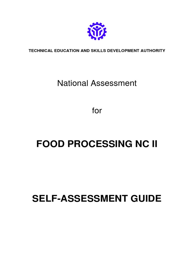 Food Processing NC II SAG PDF Specification (Technical Standard