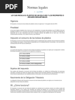 Ley 30884 Ley Que Regula Plastico