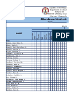 Attendance Monitoring System: Subjects