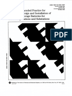 Ieee Recommended Practice For Installation Design and Installation Large Lead Storage Batteries For Generating Stations and Substations