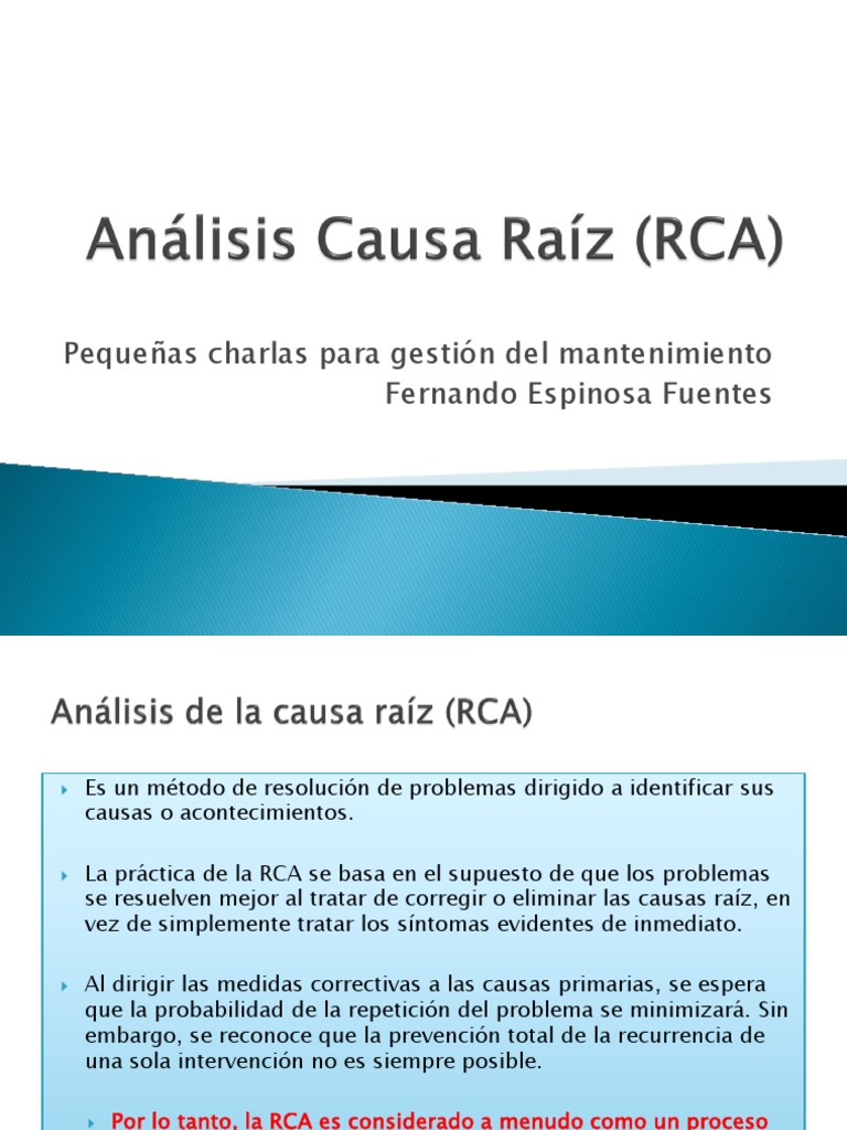 Metodología RCA en Mantenimiento | PDF | Combustión | Incendios