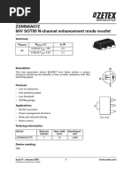 ZXMN6A07Z 60V SOT89 N-Channel Enhancement Mode Mosfet